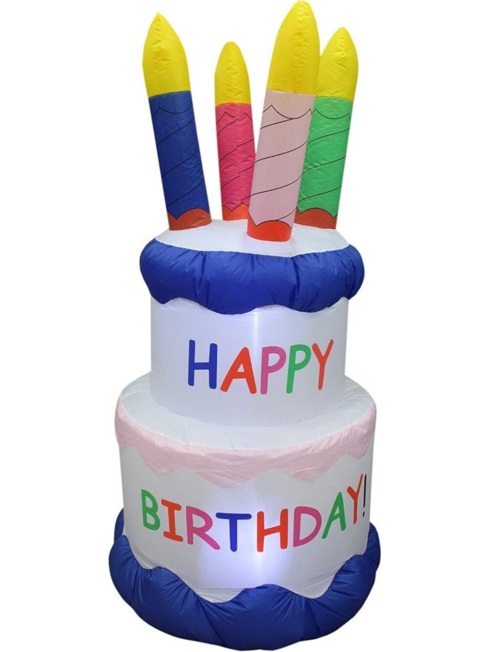 6ft Inflatable Happy Birthday Cake with 4 Candles - Fun Party Decoration